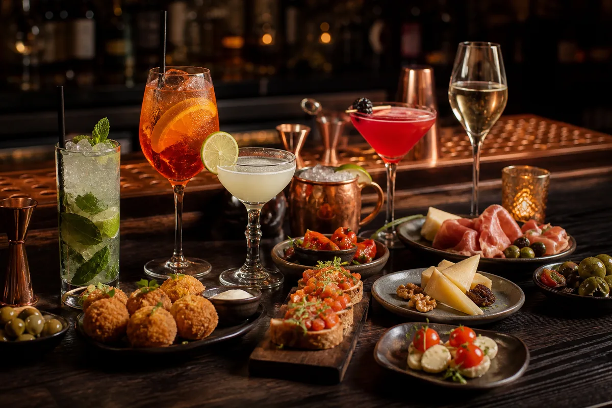 Accords cocktails et tapas : le guide des associations